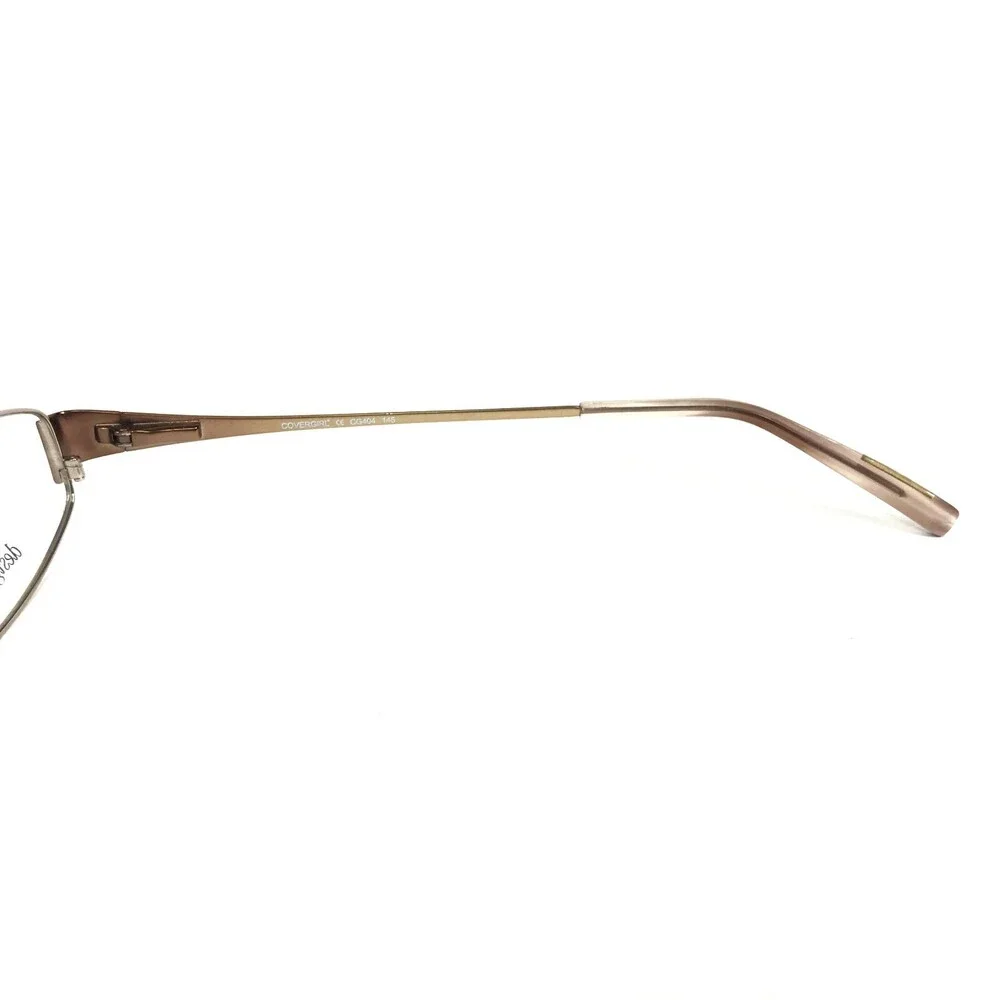 Covergirl Petite Eyeglasses Frames CG404 Col.084 Brown Crystals Wire 55-18-145